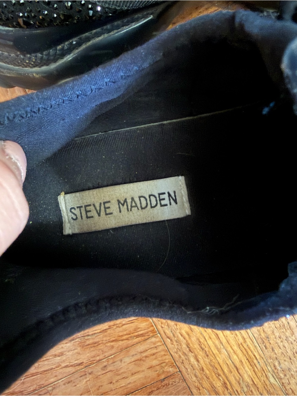 Steve Madden Maxima Rhinestone Sneakers - Picture 2 of 4